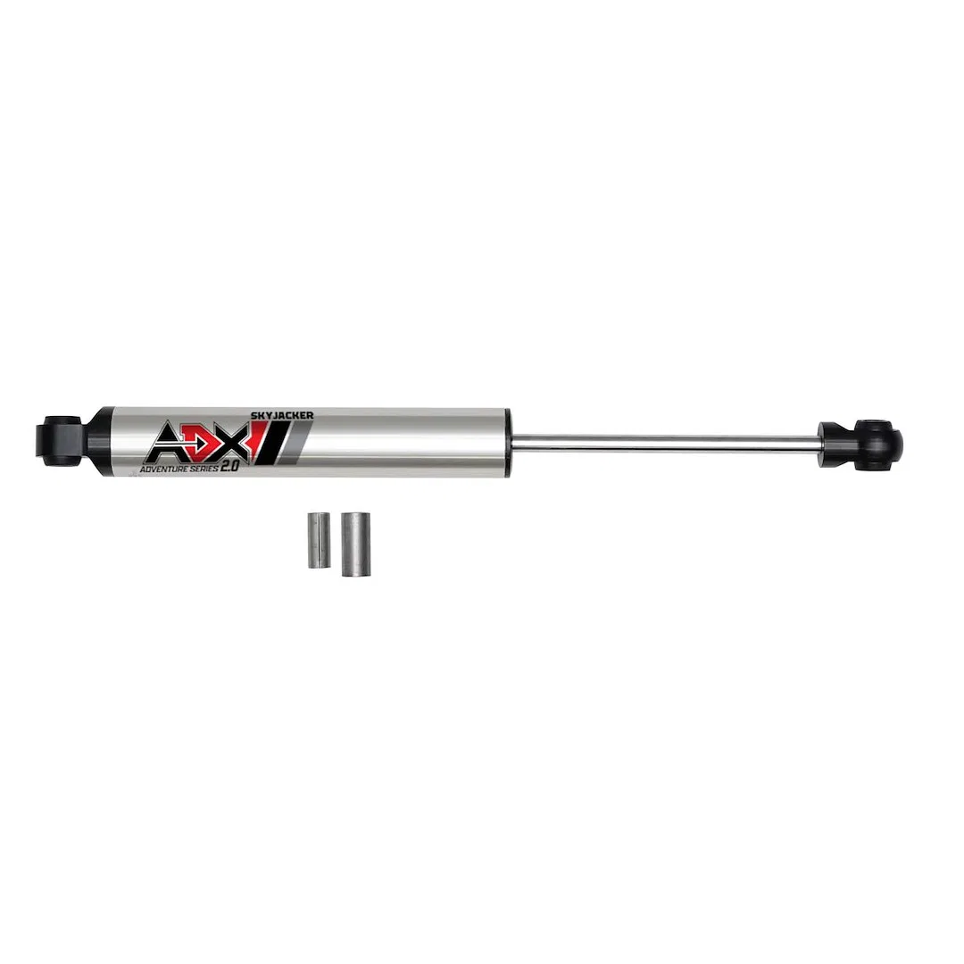 2014 – SKYJACKER Steering Stabilizer, Single Silver Stabilizer Without Shock Boot Mounts To OE Locations